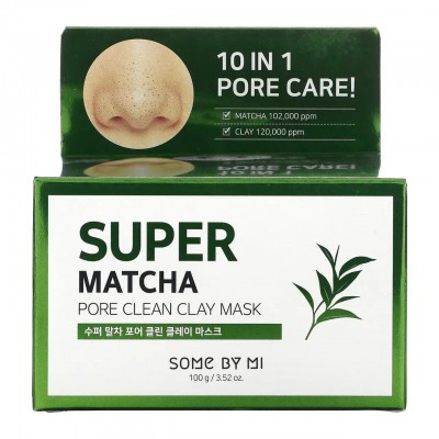 Маска для обличчя очищаюча глиняна з чаєм матча Some By Mi Super Matcha Pore Clean Clay Mask 100 ml