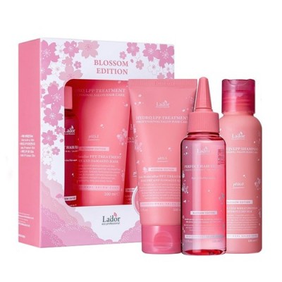 Набор восстанавливающих средств для волос La'dor Blossom Edition (Treatment+Shampoo+Hair Ampoule), 100+100+100