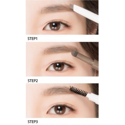 Карандаш для бровей автоматический серый со щеточкой Missha Perfect Eyebrow Styler Gray 0,35 гр