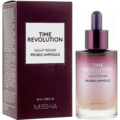 Нічна сироватка для обличчя антивікова з пробіотиками Missha Time Revolution Night Repair Probio Ampoule 50m
