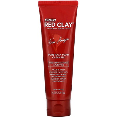 Пінка для вмивання Missha Amazon Red Clay Pore Pack Foam Cleanser, 120 мл