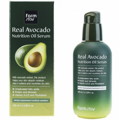 Сыворотка для лица питательная с маслом авокадо Farmstay Real Avocado Nutrition Oil Serum 100 мл