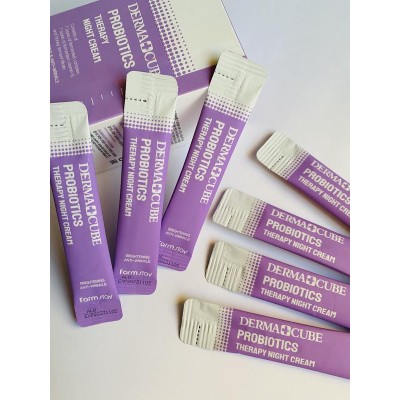 Крем для обличчя нічний антивіковий з пробіотиками FarmStay Dermacube Probiotics Therapy Night Cream 4 мл
