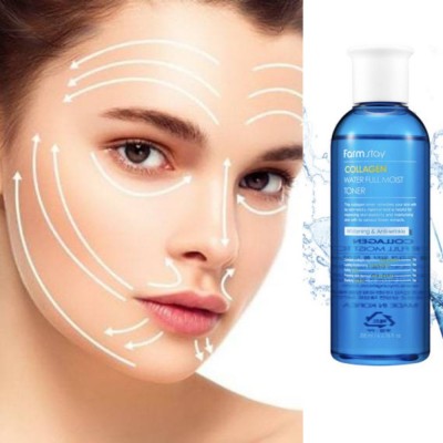 Тонер для обличчя зволожуючий із колагеном FarmStay Collagen Water Full Moist Toner, 200 мл