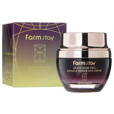 Крем для кожи вокруг глаз с фито-стволовыми клетками винограда FarmStay Grape Stem Cell Wrinkle Repair Eye Cream 50ml