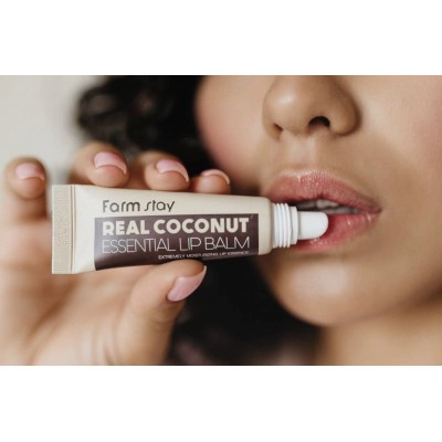 Бальзам для губ с кокосом FarmStay Real Coconut Essential Lip Balm 10 ml