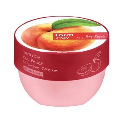 Крем для тіла з екстрактом персика FarmStay Real Peach All-In-One Cream, 300 мл