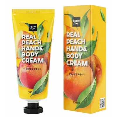 Крем для рук з екстрактом персика FarmStay Real Peach Hand & Body Cream 100 мл