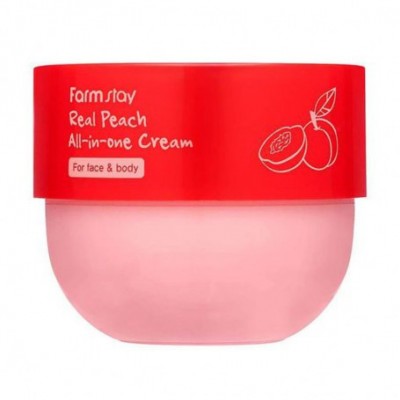 Крем для тіла з екстрактом персика FarmStay Real Peach All-In-One Cream, 300 мл