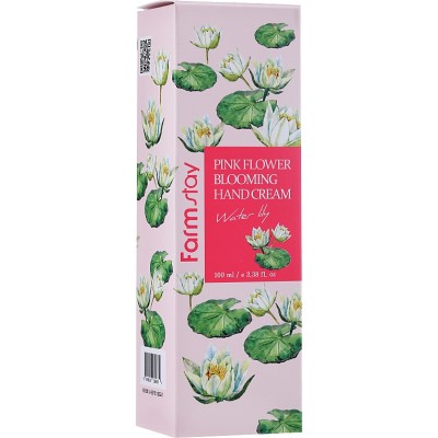 Крем для рук з екстрактом лілії FarmStay Pink Flower Blooming Hand Cream Water Lily 100мл