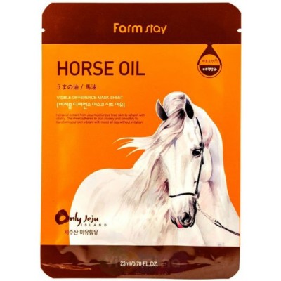 Маска для обличчя FarmStay Visible Difference Horse Oil Mask Sheet 23 ml