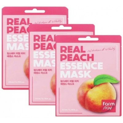 Тканевая маска для лица с экстрактом персика FarmStay Real Peach Essence Mask 23 ml