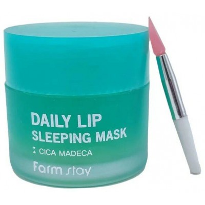Маска для губ нічна з екстрактом центелли FarmStay Daily Lip Sleeping Mask Cica Madeca 3 ml, пробник 