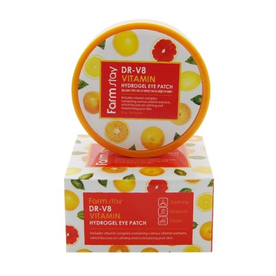 Патчи под глаза FarmStay DR-V8 Vitamin Hydrogel Eye Patch, 60 шт
