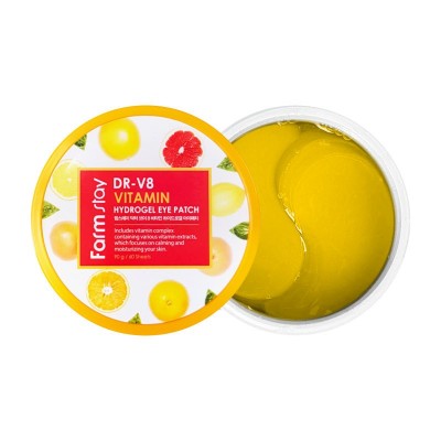Гидрогелевый патчи под глаза с комплексом витаминов FarmStay DR-V8 Vitamin Hydrogel Eye Patch, 60 шт