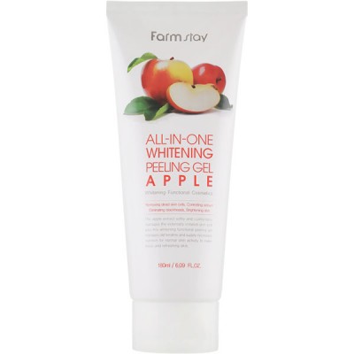 Пилинг-скатка длялица яблочная Farmstay All In One Whitening Peeling Gel Cream Apple, 180 мл