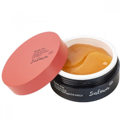 Гідрогелеві патчі для очей з екстрактом лососевої ікри FarmStay Salmon Roe & Peptide Hydrogel Eye Patch 60шт