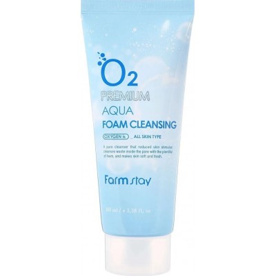 Кислородная пенка для умывания Farm Stay O2 Premium Aqua Foam Cleansing 100ml