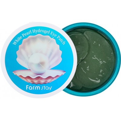 Гидрогелевые патчи под глаза с экстрактом жемчуга FarmStay White Pearl Hydrogel Eye Patch 60шт