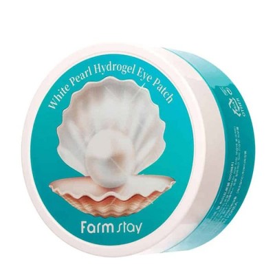 Гидрогелевые патчи под глаза с экстрактом жемчуга FarmStay White Pearl Hydrogel Eye Patch 60шт