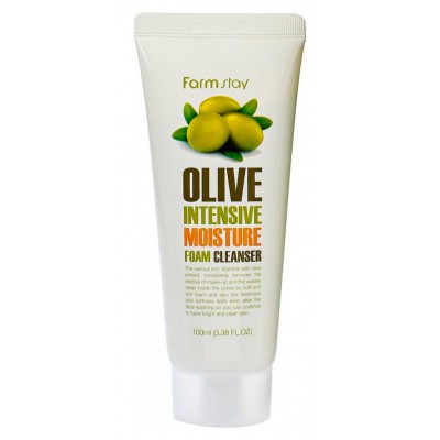 Пенка для умывания очищающая с экстрактом оливы увлажняющая FarmStay Olive Intensive Moisture Foam Cleanser 100мл