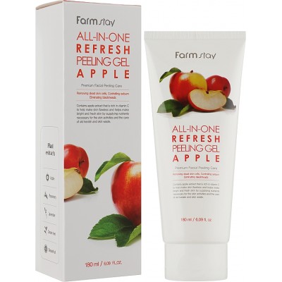 Пілінг-скатка для обличчя FarmStay All In One Whitening Peeling Gel Cream Apple, 180 мл