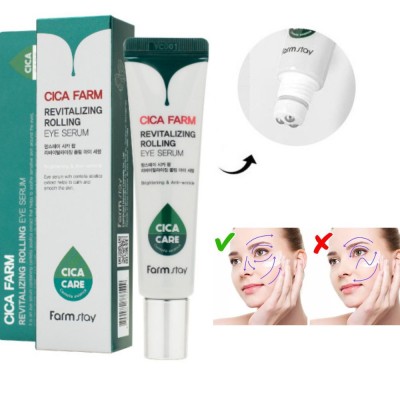 Сыворотка-роллер с центеллой для кожи вокруг глаз Farm Stay Cica Farm Revitalizing Rolling Eye Serum 25 ml