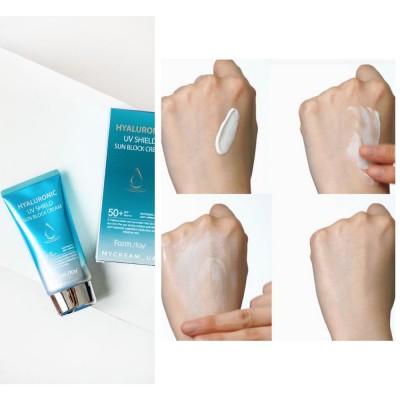 Сонцезахисний крем із гіалуроновою кислотою Farmstay Hyaluronic UV Shield Sun Block Cream SPF50+ PA+++ 70 g