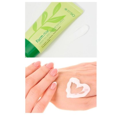 Сонцезахисний крем з насінням зеленого чаю Farm Stay Green Tea Seed Seed Moisture Sun Cream SPF50+ PA++++ 70 гр
