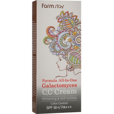 СС крем многофункциональный FarmStay Formula All-In-One Galactomyces C.C Cream SPF50/PA+++ 50мл