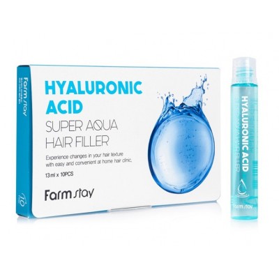 Филлер для волос увлажняющий с гиалуроновой кислотой FarmStay Hyaluronic Acid Super Aqua Hair Filler 13 мл
