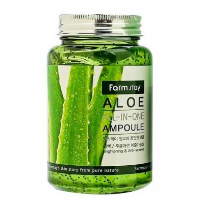 Сыворотка для лица ампульная с экстрактом алоэ FarmStay Aloe All-In-One Ampoule, 250 мл