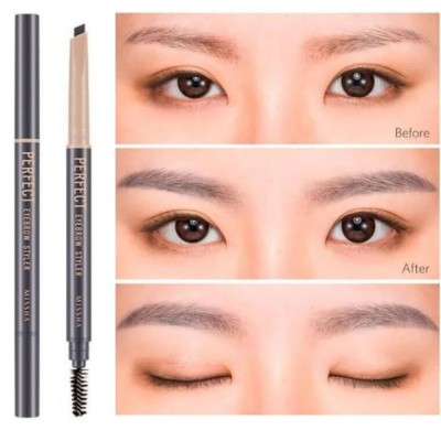 Карандаш для бровей автоматический серый со щеточкой Missha Perfect Eyebrow Styler Gray 0,35 гр