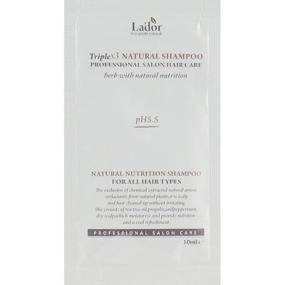 Шампунь для волос La'dor Triplex Natural Shampoo, 10 мл