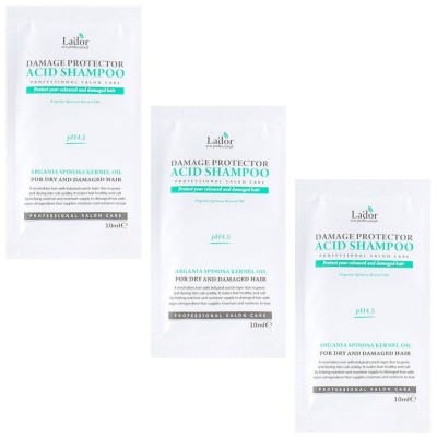 Шампунь для волос бесщелочной с коллагеном и аргановым маслом La’dor Damage Protector Acid Shampoo 10ml
