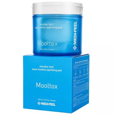 Пилинг-пэды для увлажнения и очищения кожи Medi Peel Aqua Mooltox Sparkling Pad 70 шт