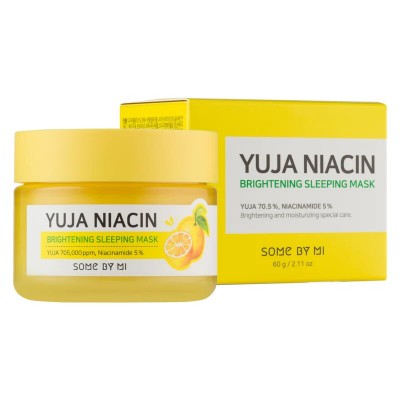 Маска для обличчя нічна вирівнююча тон Some By Mi Yuja Niacin Brightening Sleeping Mask 60g