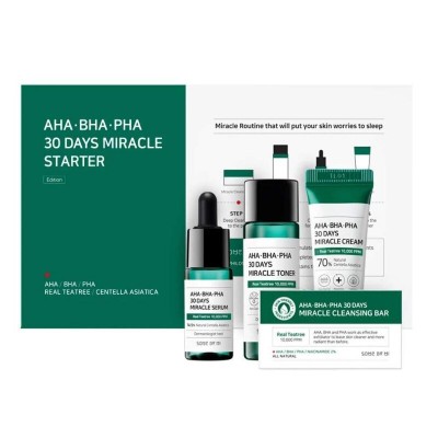 Набор миниатюр для проблемной кожи с кислотами Some By Mi AHA BHA PHA 30 Days Miracle Starter