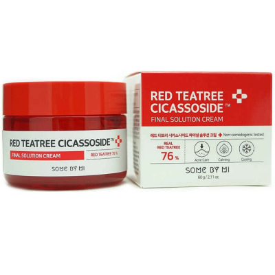 Крем для лица успокаивающий с красным чайным деревом Some By Mi Red Teatree Cicassoside Final Solution Cream 60g