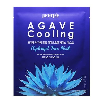 Охлаждающая гидрогелевая маска для лица с экстрактом агавы Petitfee Agave Cooling Hydrogel Face Mask