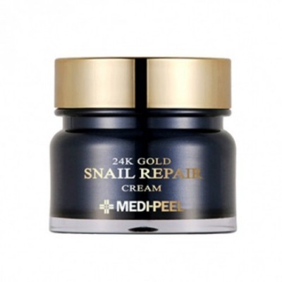 Преміум-крем для обличчя омолоджуючий із золотом і муцином равлика Medi-Peel 24K Gold Snail Repair Cream 50г