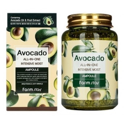 Сыворотка для лица с авокадо «все в одном» Farmstay Avocado All-in-one Intensive Moist Ampoule 250 мл