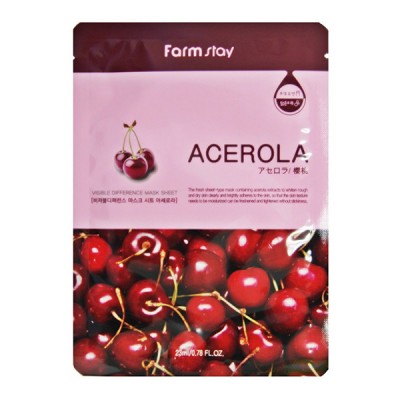 Маска для лица FarmStay Visible Difference Acerola Mask Sheet 1шт