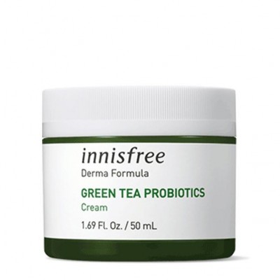 Зволожувальний крем для обличчя з пробіотиками зеленого чаю Innisfree Derma Green Tea Probiotics cream 50 ml