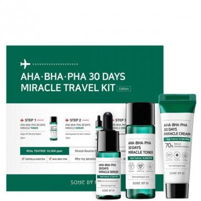 Набір мініатюр для обличчя Some By Mi AHA BHA PHA 30 Days Miracle Travel Kit