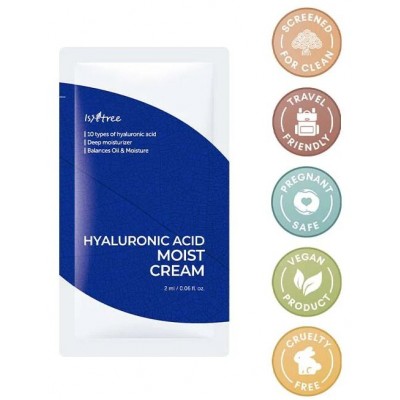 Крем для глубокого увлажнения кожи IsNtree Hyaluronic Acid Moist Cream, 2ml