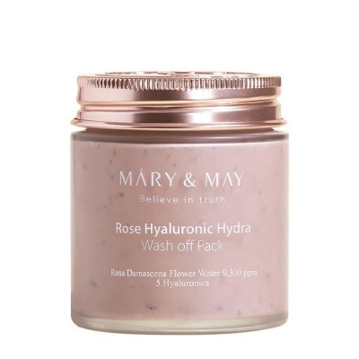 Маска для обличчя Mary & May Rose Hyaluronic Hydra Wash Off Pack 125g
