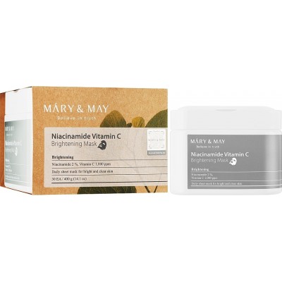 Маска для обличчя Mary&May Niacinamide Vitamin C Brightening Mask Pack 30 шт