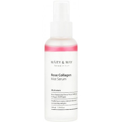 Міст-сироватка для обличчя з екстрактом троянди та колагеном Mary & May Rose Collagen Mist Serum 100ml