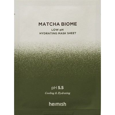 Маска для лица Heimish Matcha Biome Low Ph Hydrating Mask Sheet 30ml